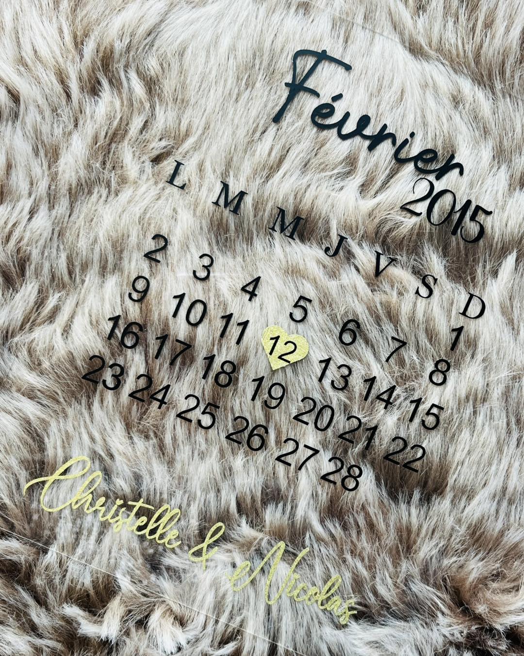 Calendrier personnalisé sur plexiglass 📅