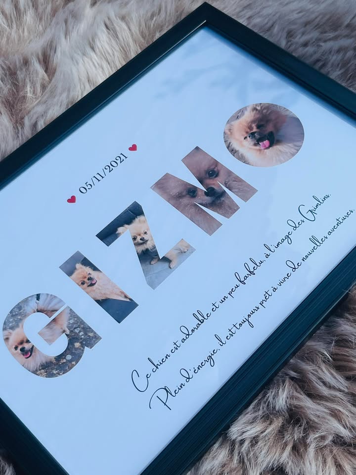 Cadre A4 personnalisé avec photo et mot ✨