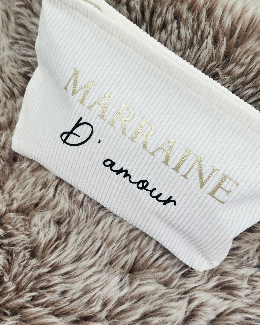 Pochette personnalisable grand format (20 × 12 cm) ✨