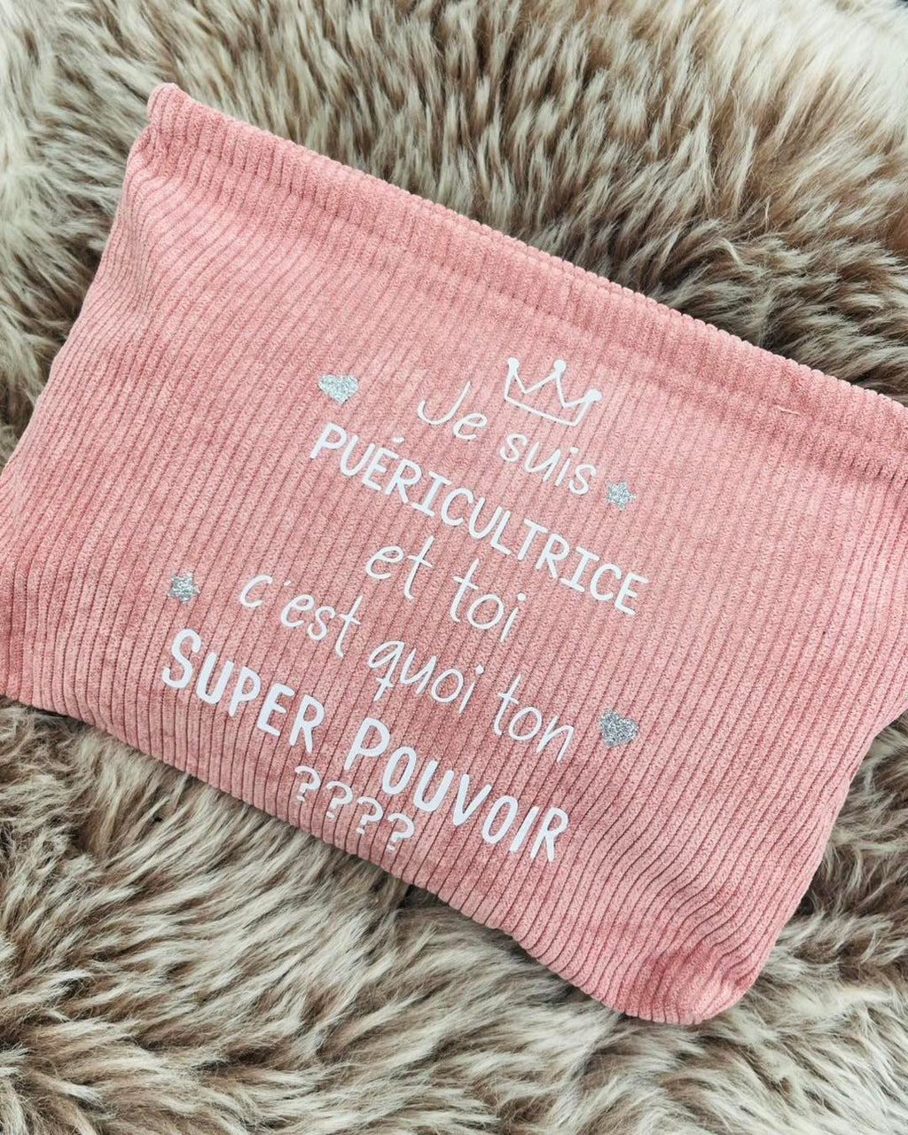 Pochette personnalisable grand format (20 × 12 cm) ✨