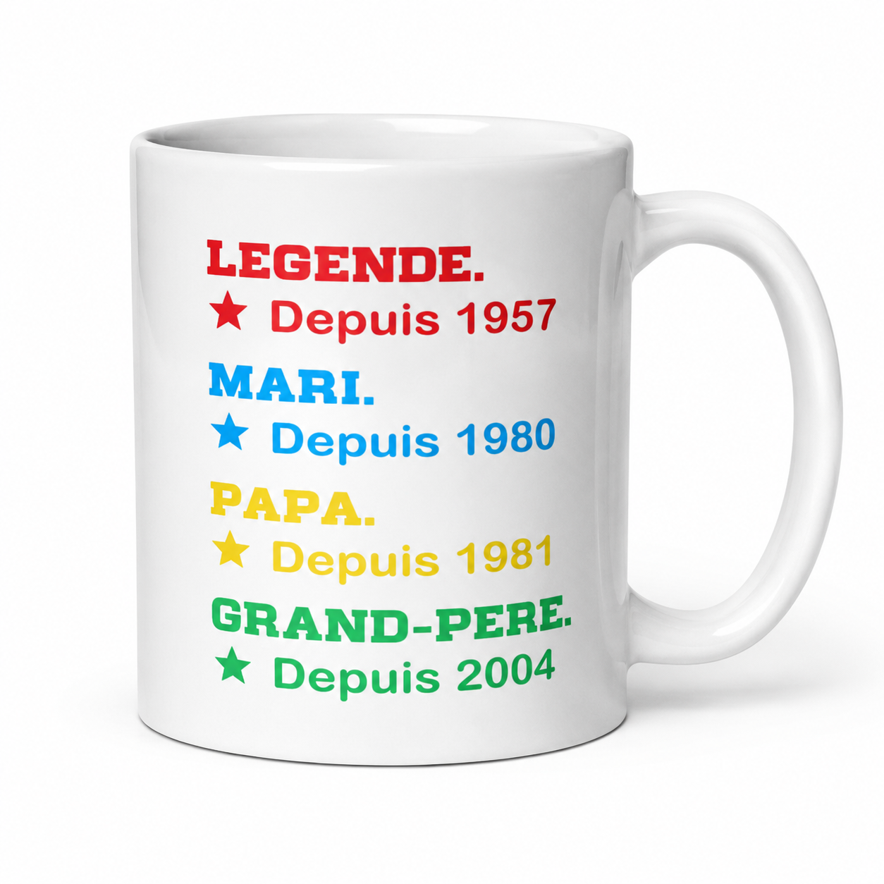 ✨ Tasse personnalisée 11OZ (325 ml) Fête des pères