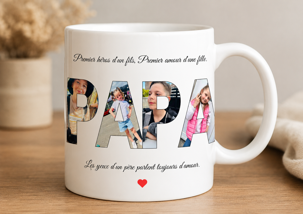 ✨ Tasse personnalisée 11OZ (325 ml) Fête des pères