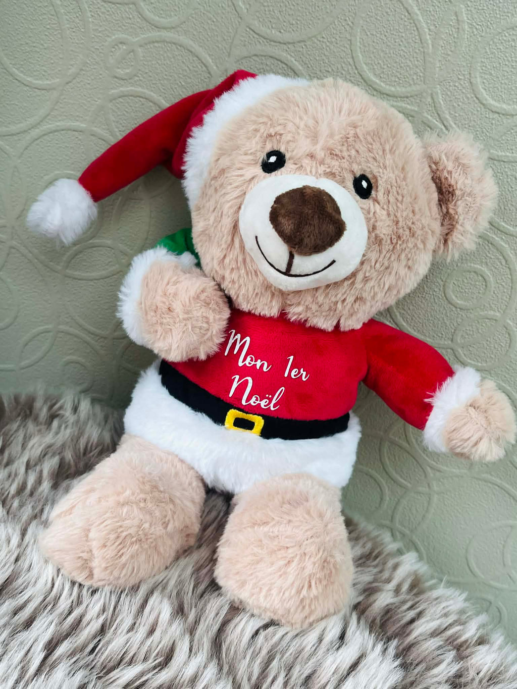 🎄 Peluche de Noël personnalisée Ourson
