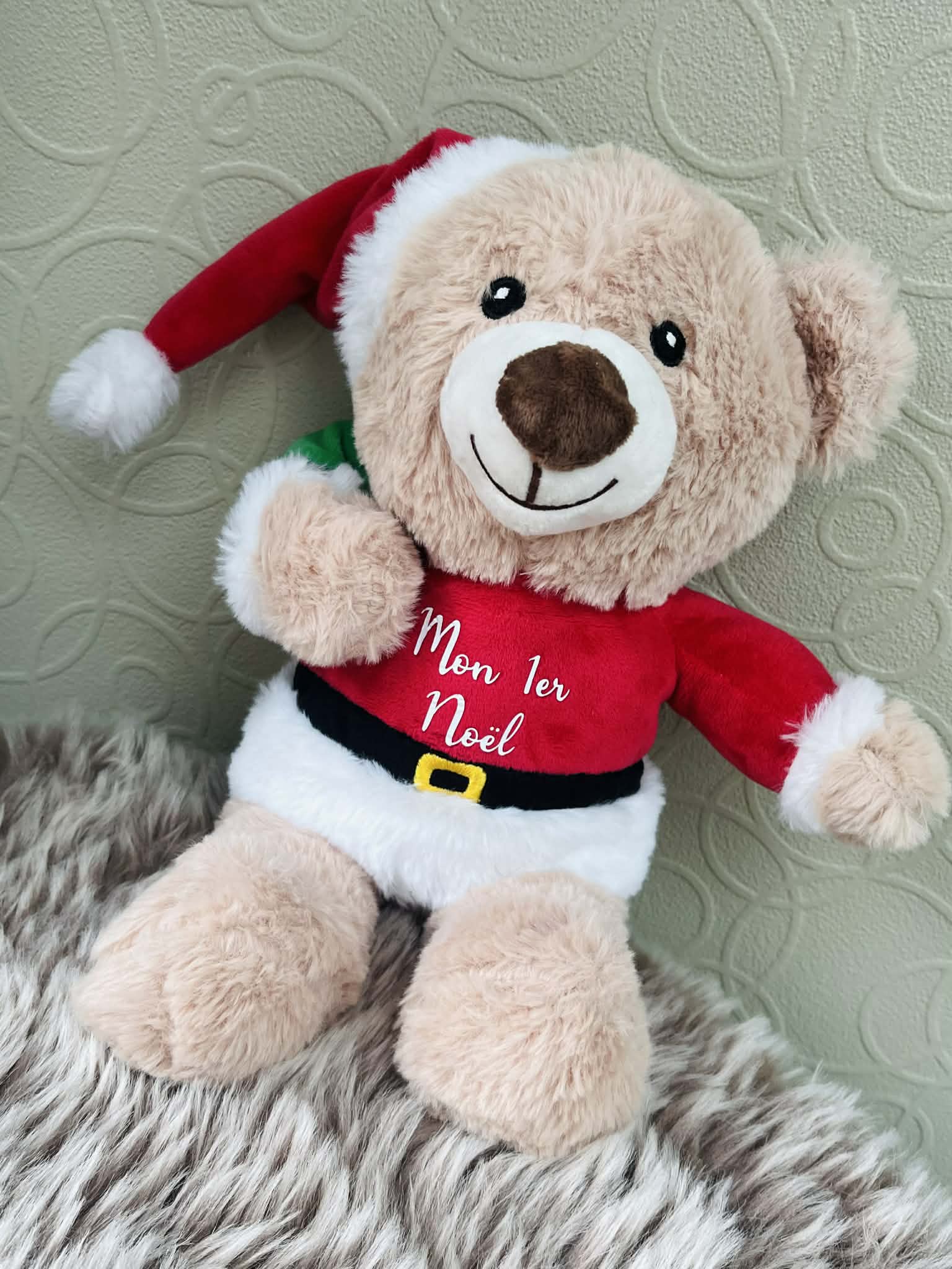 🎄 Peluche de Noël personnalisée Ourson