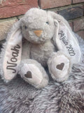 Peluche lapin 40 cm décorative et personnalisable