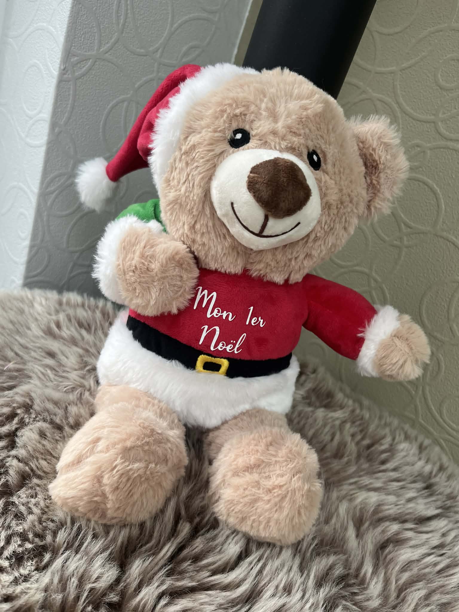 🎄 Peluche de Noël personnalisée Ourson