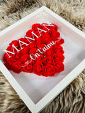 Cadre box personnalisable avec roses